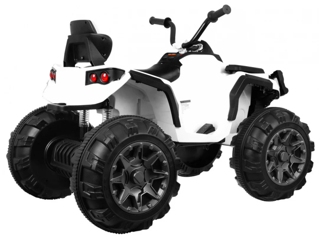 Dječji ATV Quad na baterije bijeli + EVA kotači + MP3 radio + LED + spori start, bijela_2