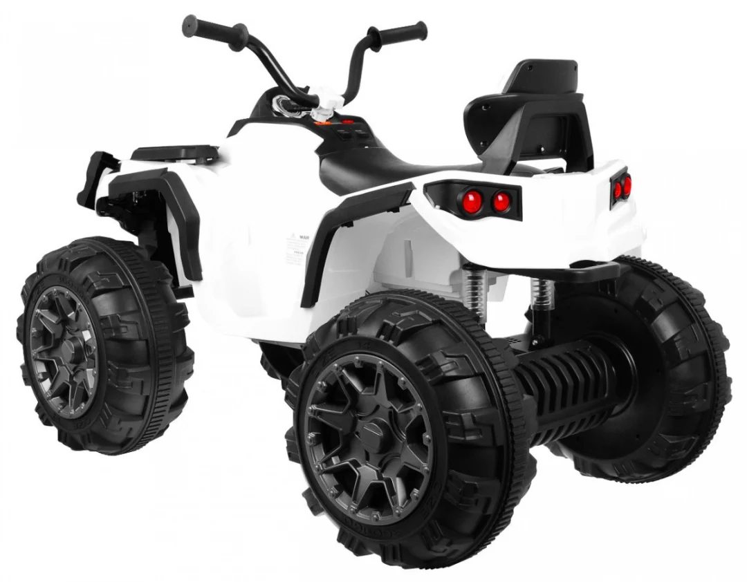 Dječji ATV Quad na baterije bijeli + EVA kotači + MP3 radio + LED + spori start, bijela_3
