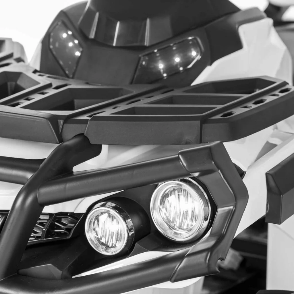 Dječji ATV Quad na baterije bijeli + EVA kotači + MP3 radio + LED + spori start, bijela_5