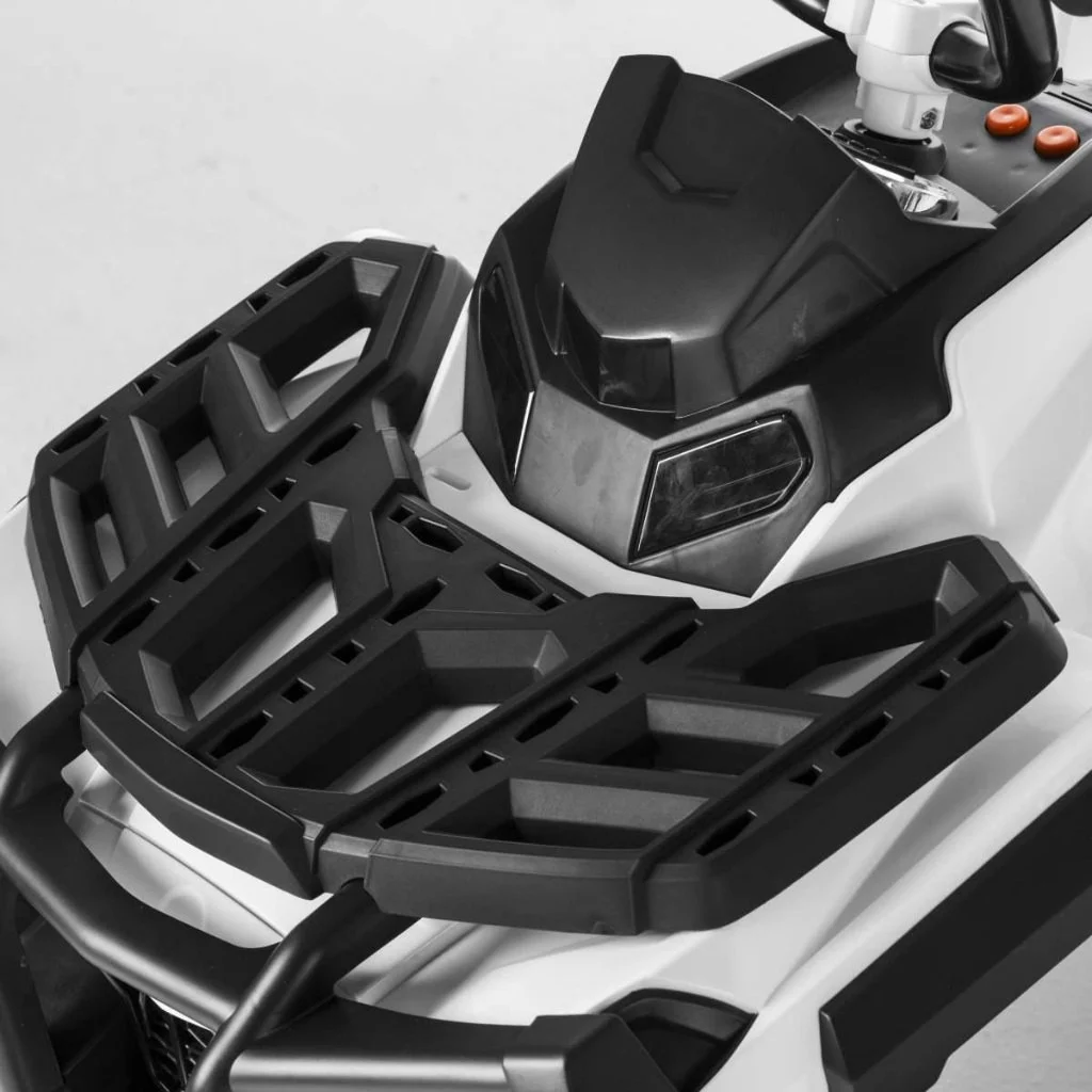 Dječji ATV Quad na baterije bijeli + EVA kotači + MP3 radio + LED + spori start, bijela_6