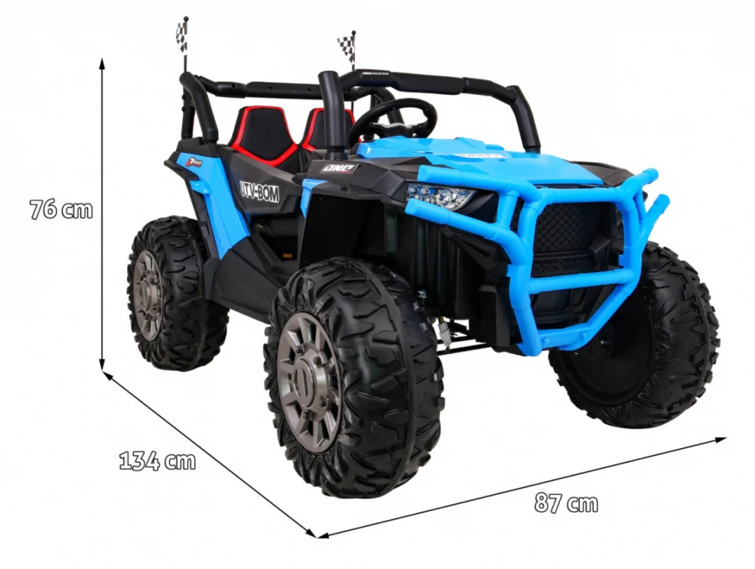 Dječji Buggy Racer plavi + 4x4 pogon + daljinski upravljač + spori start + nosač za prtljagu, plava_2