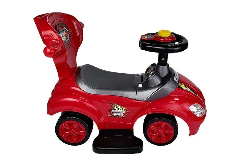 Dječji auto za guranje s ručkom za roditelje Mega autić 3 u 1 crveni_10
