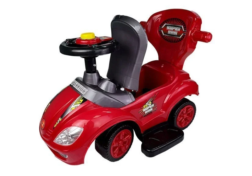 Dječji auto za guranje s ručkom za roditelje Mega autić 3 u 1 crveni_11