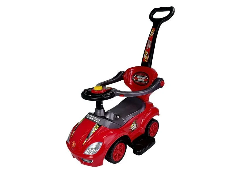 Dječji auto za guranje s ručkom za roditelje Mega autić 3 u 1 crveni_3