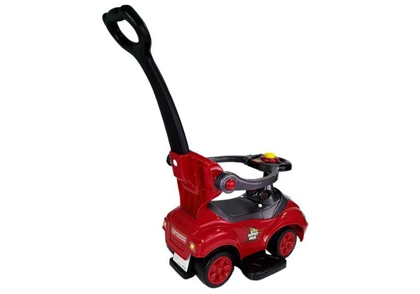 Dječji auto za guranje s ručkom za roditelje Mega autić 3 u 1 crveni_5