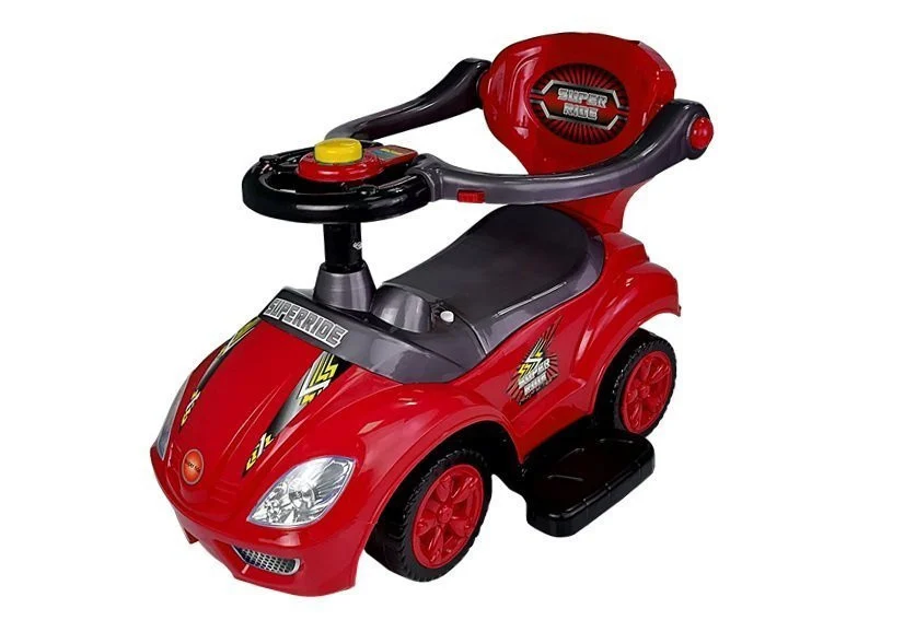 Dječji auto za guranje s ručkom za roditelje Mega autić 3 u 1 crveni_6