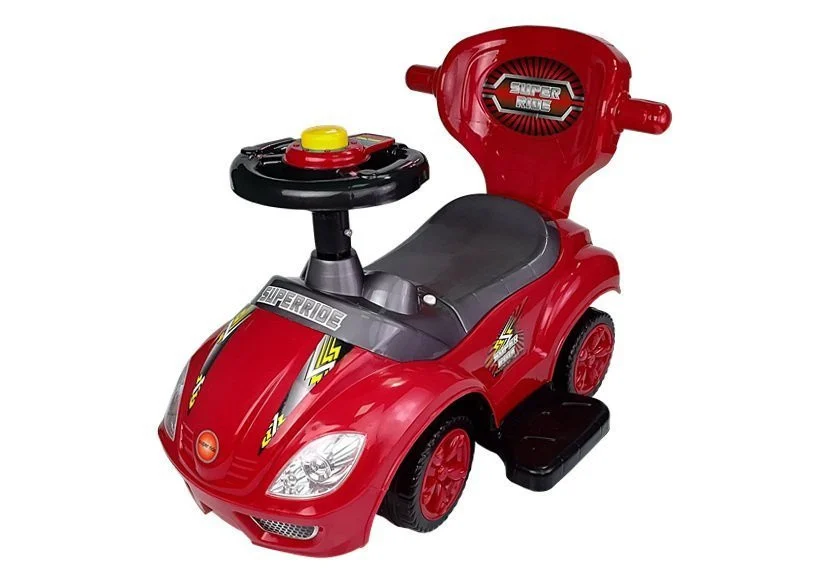 Dječji auto za guranje s ručkom za roditelje Mega autić 3 u 1 crveni_9