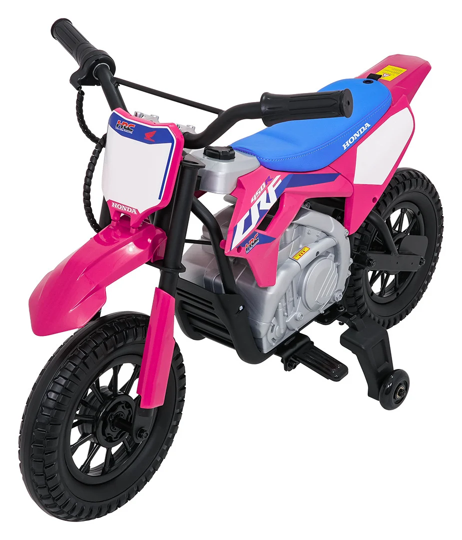 Dječji električni motocikl Honda CFR450R ružičasti motor na akumulator_15