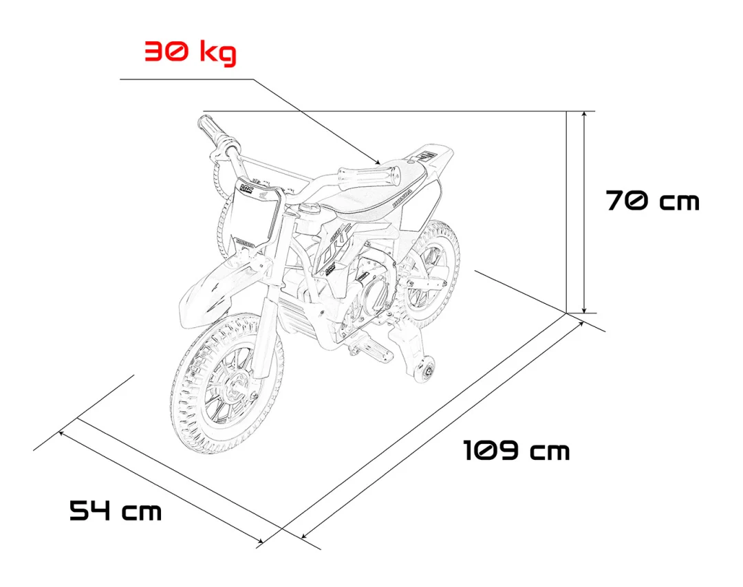 Dječji električni motocikl Honda CFR450R ružičasti motor na akumulator_3