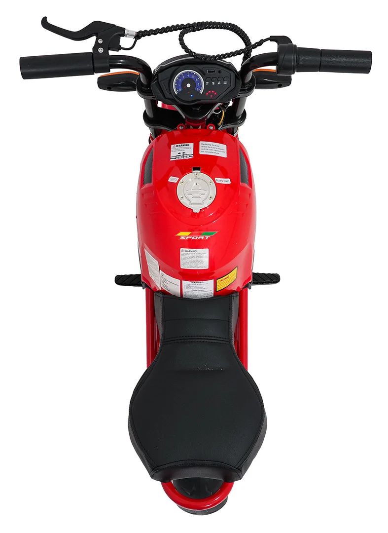 Dječji električni motocikl SUPERMOTO crveni motor na akumulator_13