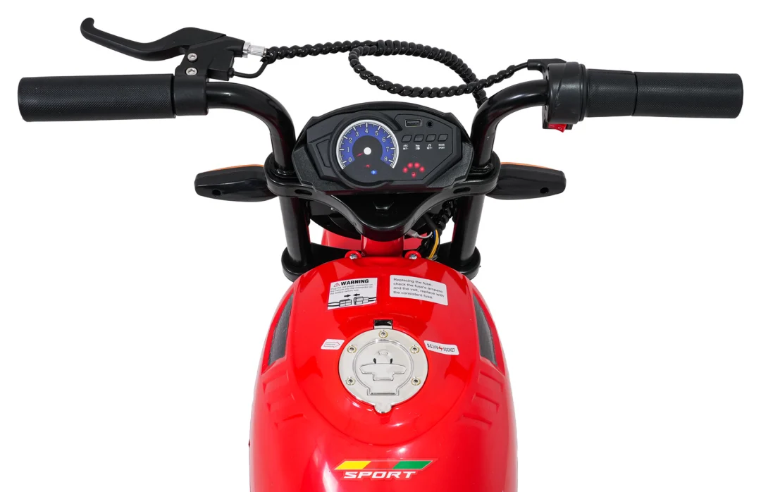 Dječji električni motocikl SUPERMOTO crveni motor na akumulator_14