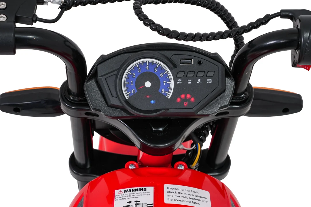 Dječji električni motocikl SUPERMOTO crveni motor na akumulator_16