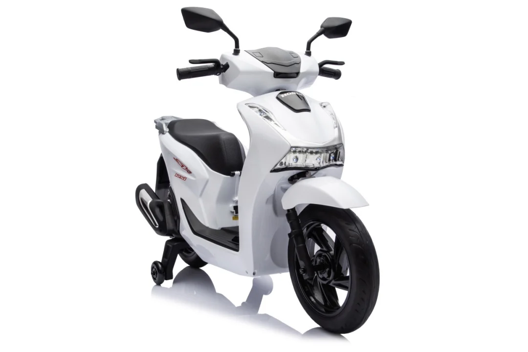 Dječji električni skuter Honda SH125I bijeli motor na akumulator_13