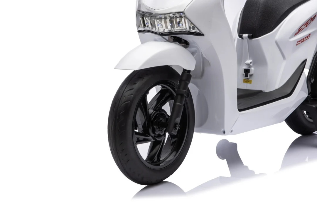 Dječji električni skuter Honda SH125I bijeli motor na akumulator_19