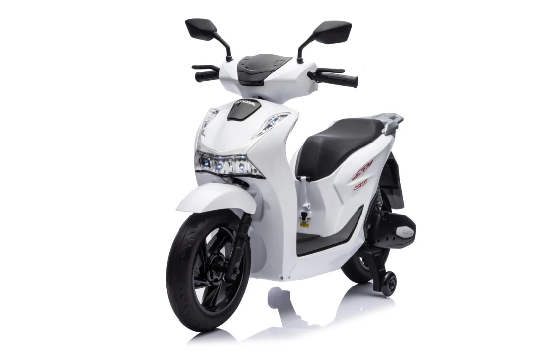 Dječji električni skuter Honda SH125I bijeli motor na akumulator_55