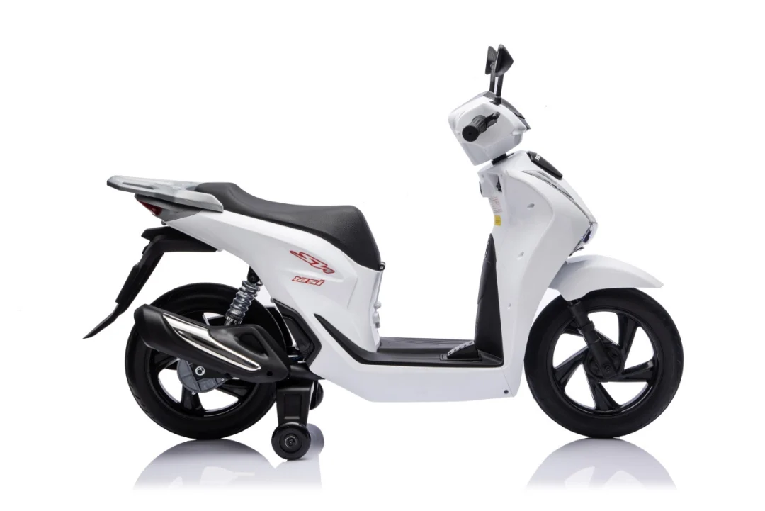 Dječji električni skuter Honda SH125I bijeli motor na akumulator_7