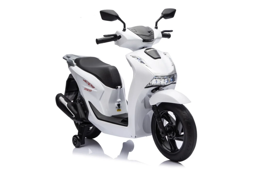 Dječji električni skuter Honda SH125I bijeli motor na akumulator_9