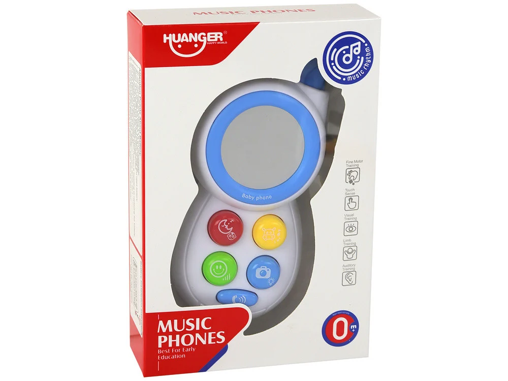 Dječji interaktivni telefon plavi s ogledalom_4