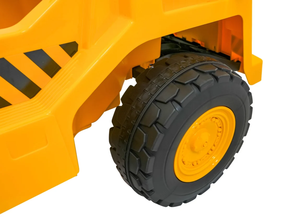 Dječji kiper na baterije Caterpillar žuti + pomični kiper + lopata + megafon + audio LED, žuta auto na akumulator_19