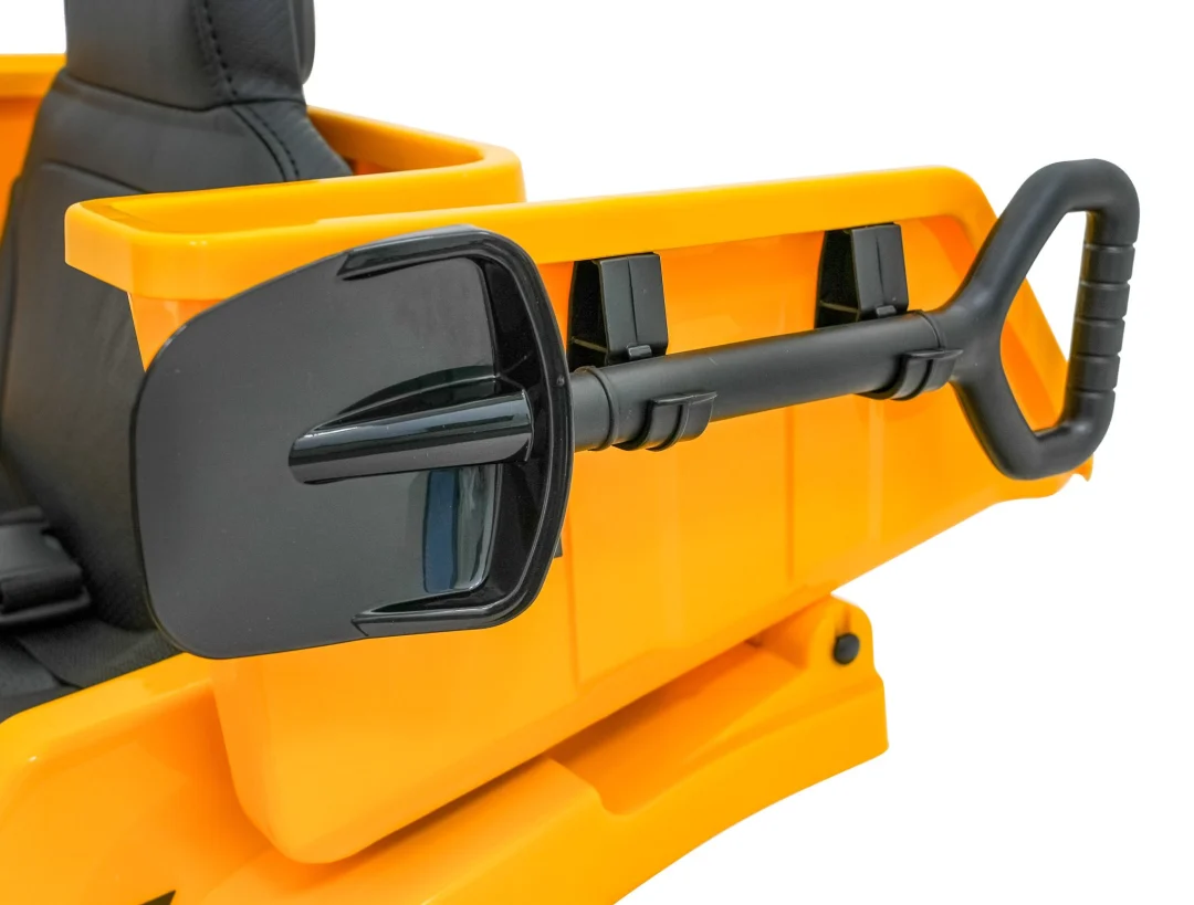 Dječji kiper na baterije Caterpillar žuti + pomični kiper + lopata + megafon + audio LED, žuta auto na akumulator_20