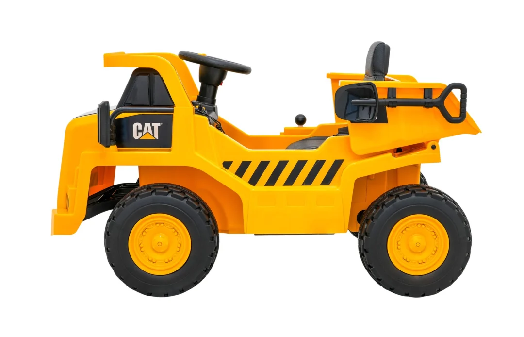 Dječji kiper na baterije Caterpillar žuti + pomični kiper + lopata + megafon + audio LED, žuta auto na akumulator_5
