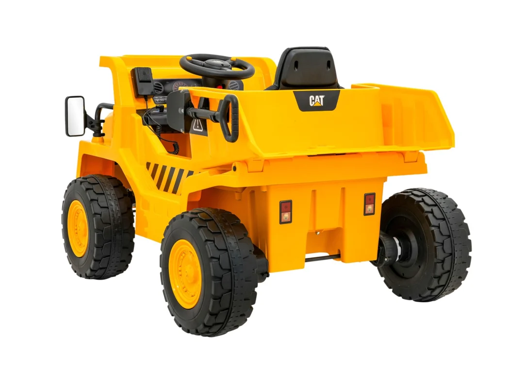 Dječji kiper na baterije Caterpillar žuti + pomični kiper + lopata + megafon + audio LED, žuta auto na akumulator_6