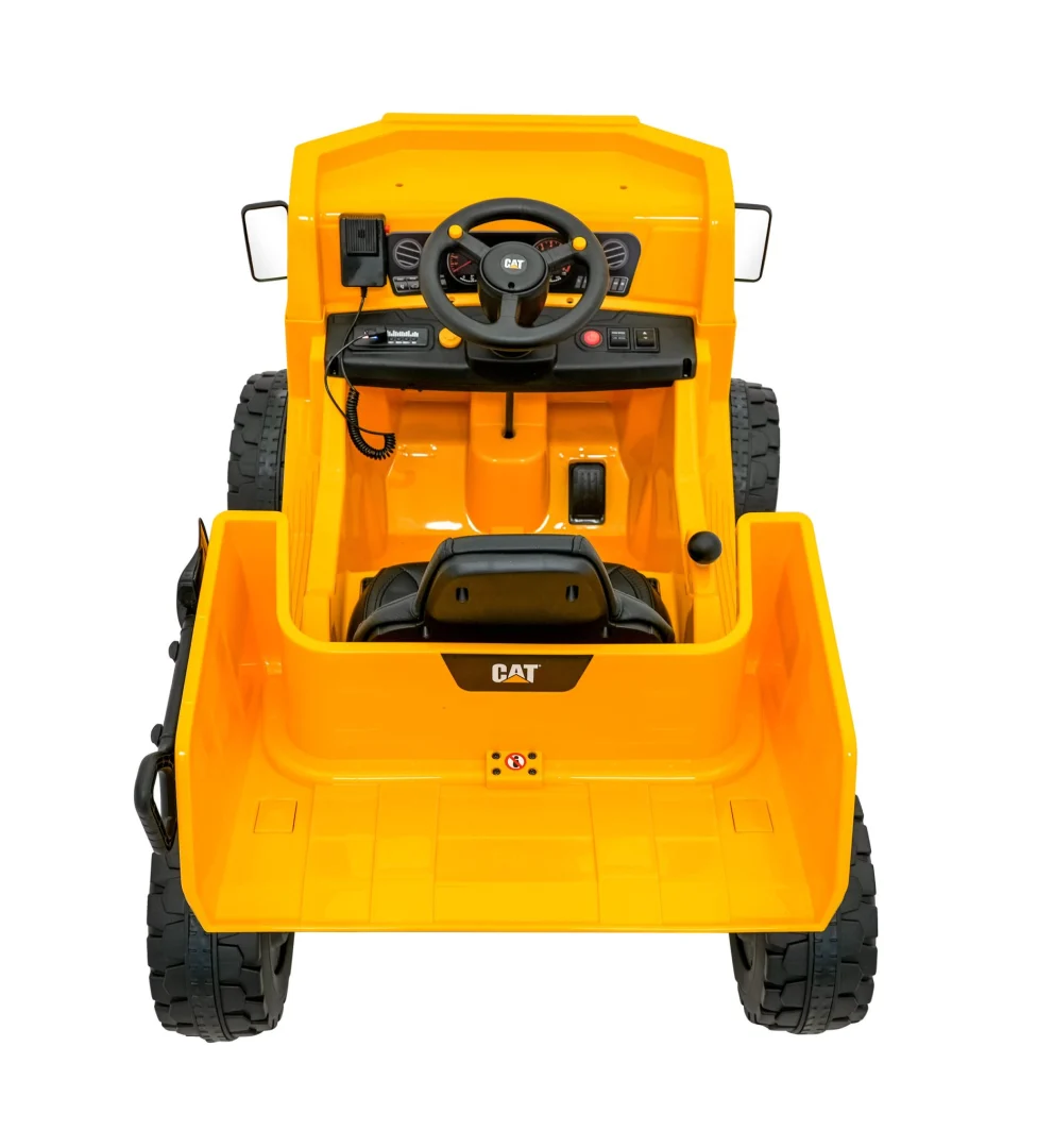 Dječji kiper na baterije Caterpillar žuti + pomični kiper + lopata + megafon + audio LED, žuta auto na akumulator_8