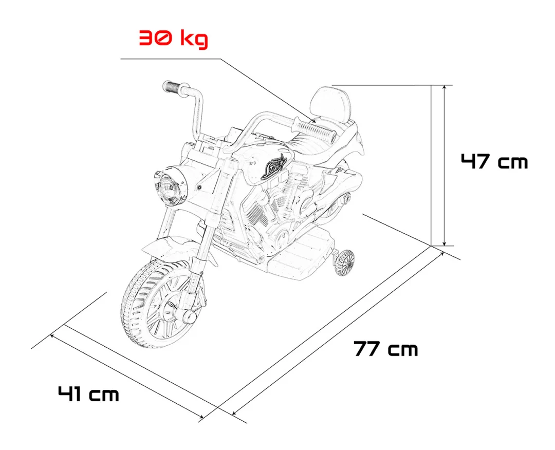Dječji motor STAR crveni motor na akumulator_2