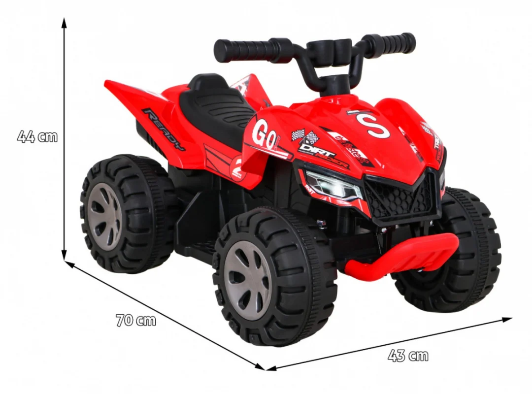 Dječji quad na akumulator 25 W, crveni_2