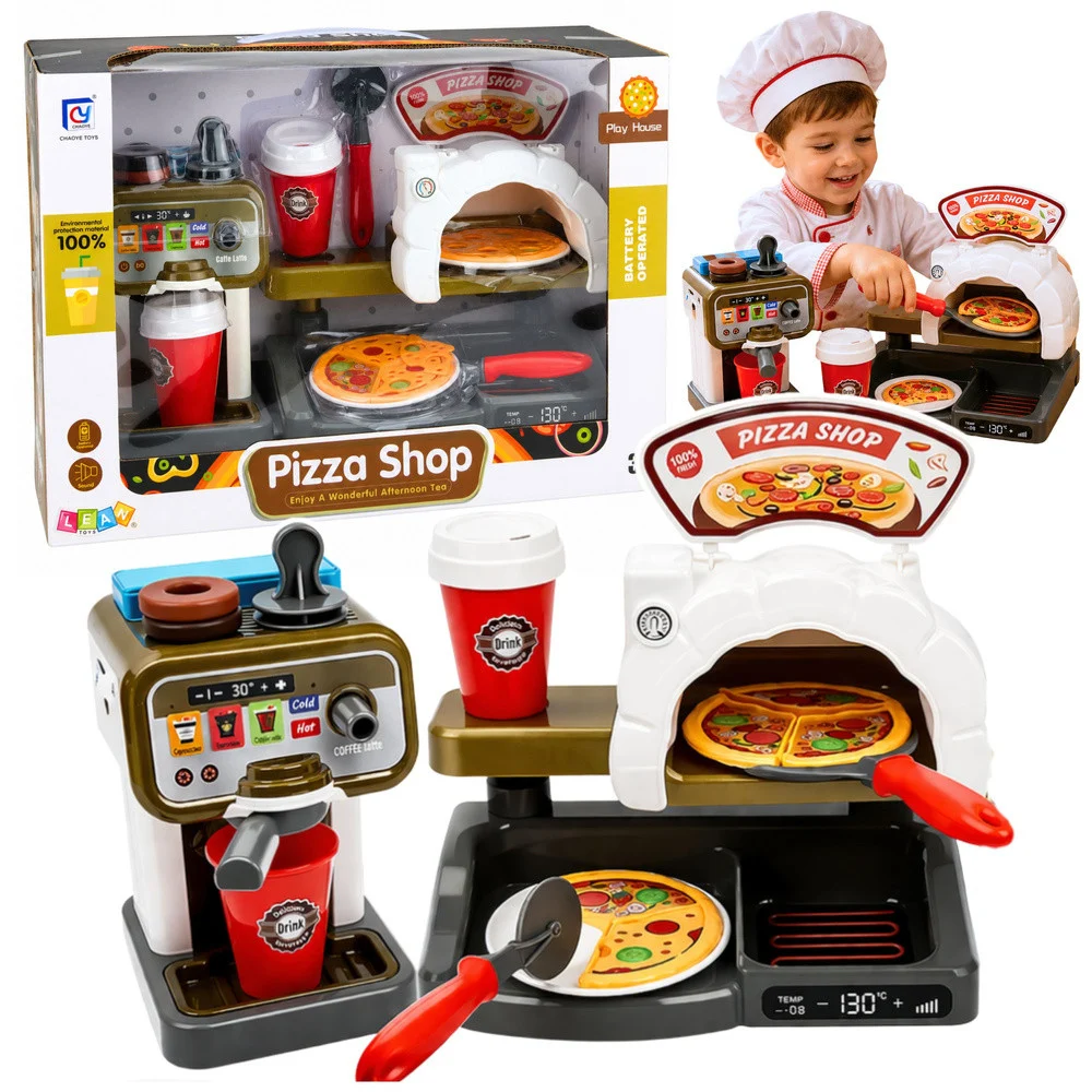 Dječji set pizzerije s pećnicom i aparatom za kavu_1