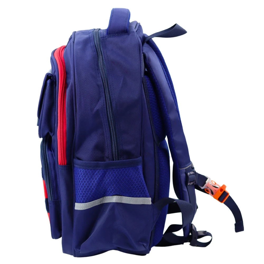 Dječji školski ruksak s remenom za prsa, tamnoplavi, crveni, svemirski, 20 l, 38 cm_2