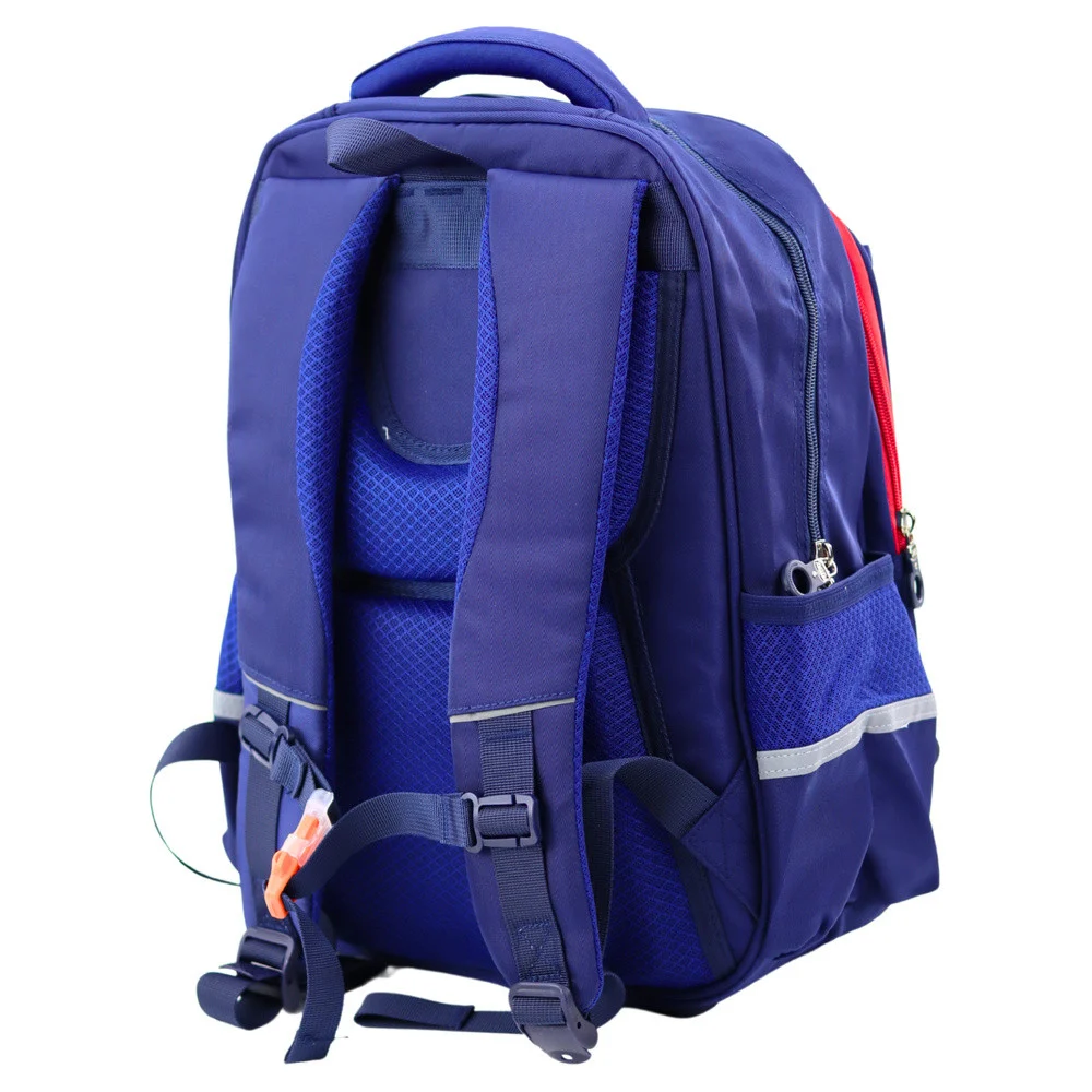 Dječji školski ruksak s remenom za prsa, tamnoplavi, crveni, svemirski, 20 l, 38 cm_3
