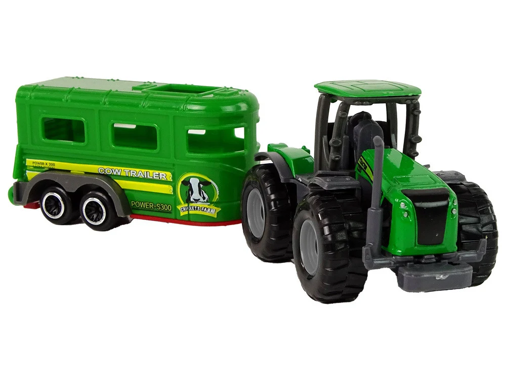 Dječji traktor s prikolicom, zeleni_3