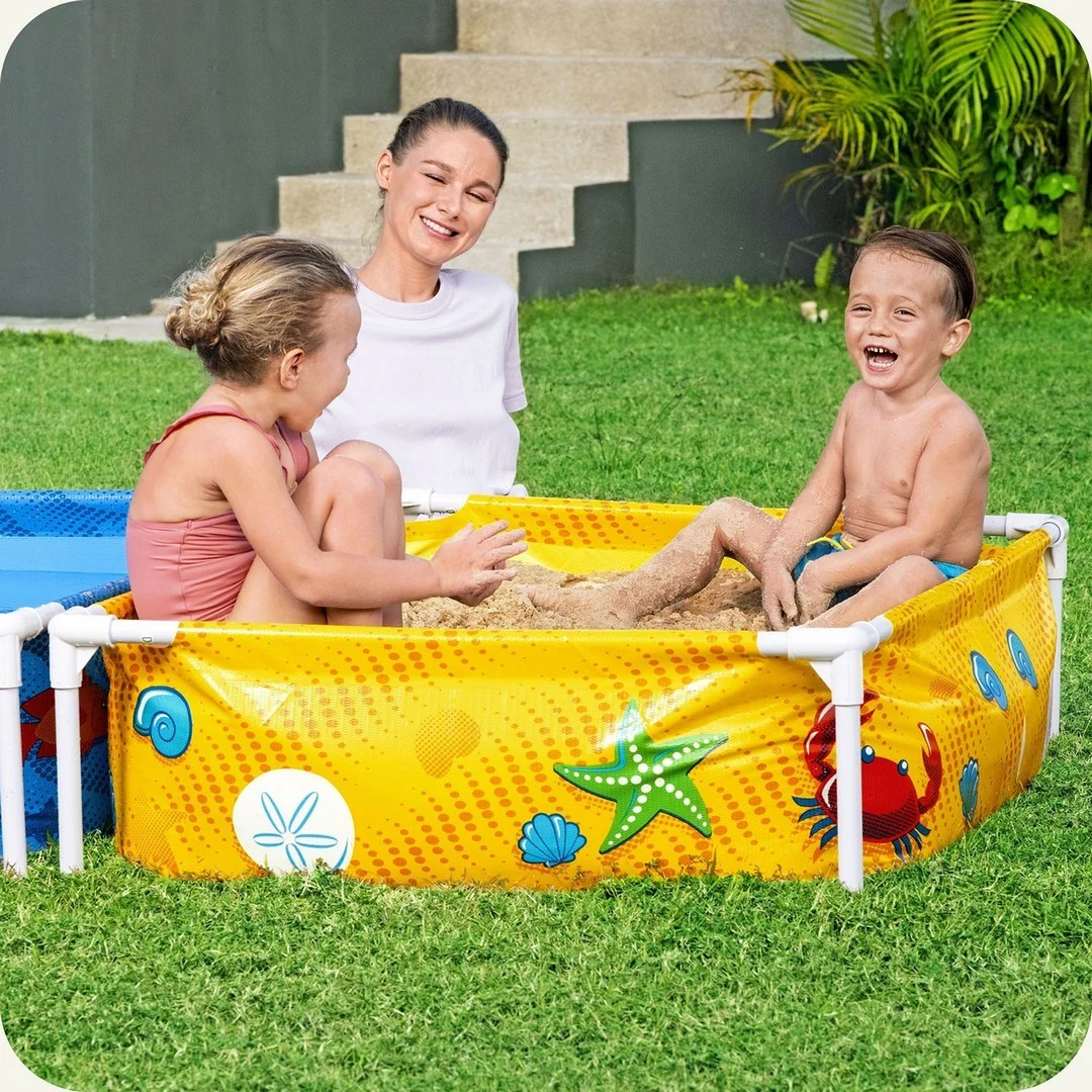 Dječji vrtni bazen s okvirom i pješčanikom 213 x 112 x 30,5 cm Bestway 561CF_2
