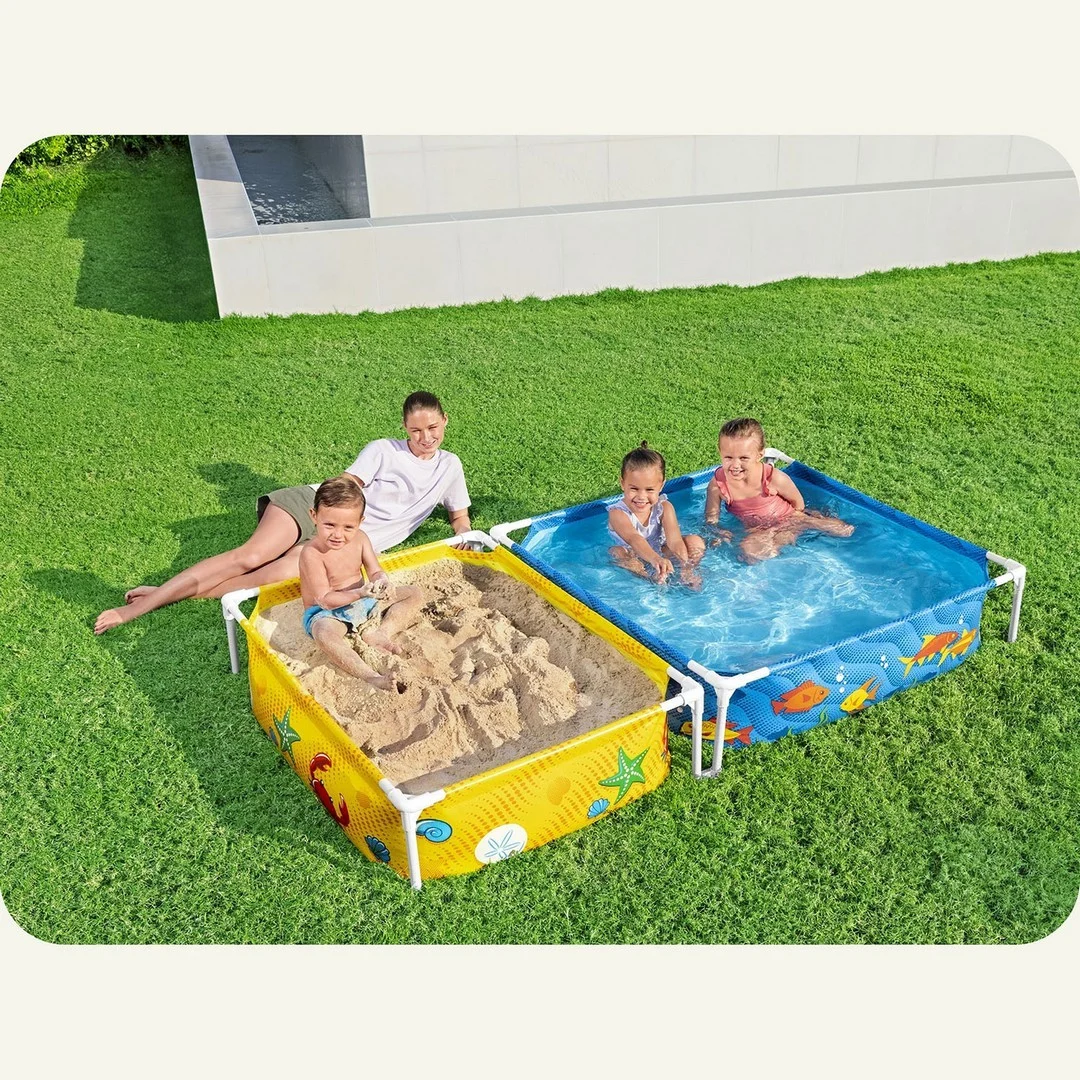 Dječji vrtni bazen s okvirom i pješčanikom 213 x 112 x 30,5 cm Bestway 561CF_5