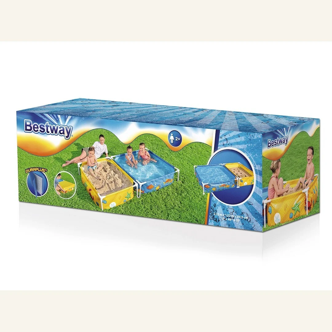Dječji vrtni bazen s okvirom i pješčanikom 213 x 112 x 30,5 cm Bestway 561CF_6