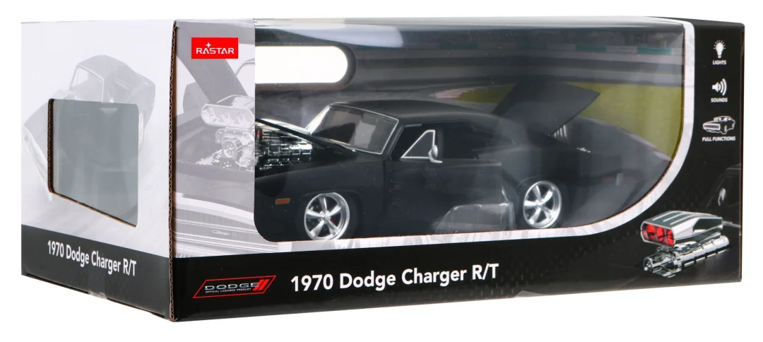 Dodge Charger RT iz 1970. crni RASTAR model 1:16 automobil na daljinsko upravljanje, crna_8