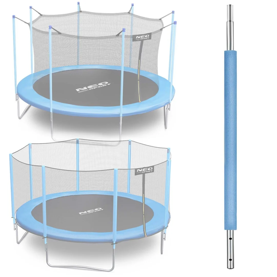 Donji stup trampolina Neo-Sport, vanjska i unutarnja mreža, 8–15 ft, plavi_1