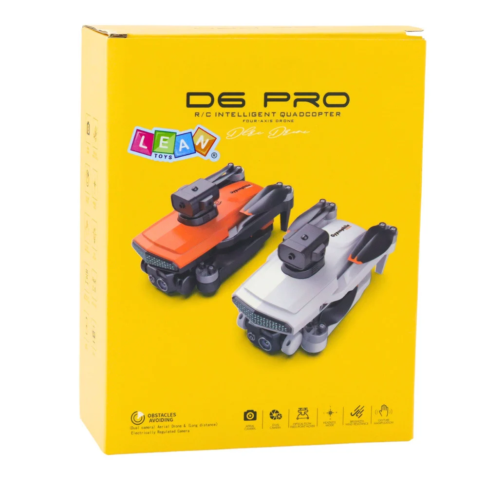 Dron D6 PRO, kamera, LED svjetla, aplikacija APP-RC, svijetlo siva_5