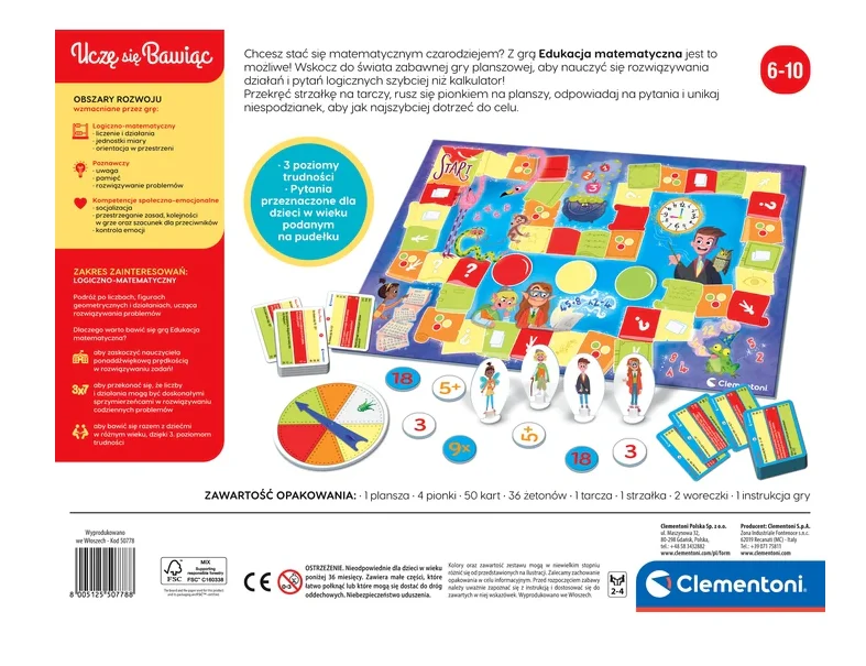 Društvena igra Edukativna matematika Clementoni 50778, poljski jezik_5