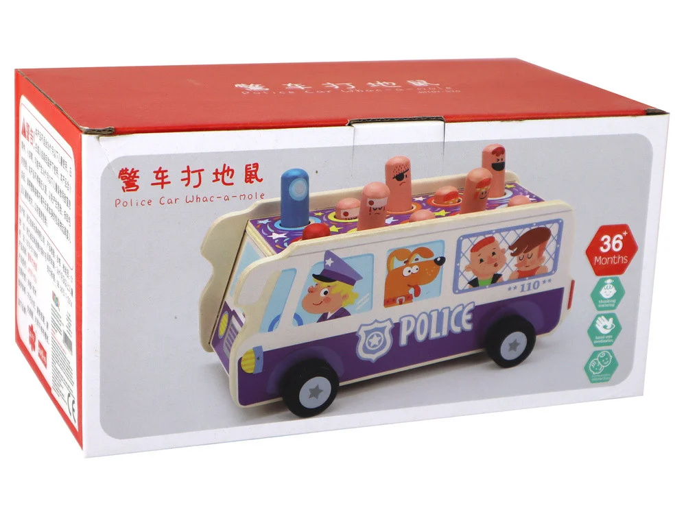 Drvena arkadna igra Izmicanje Policijski autobus_5