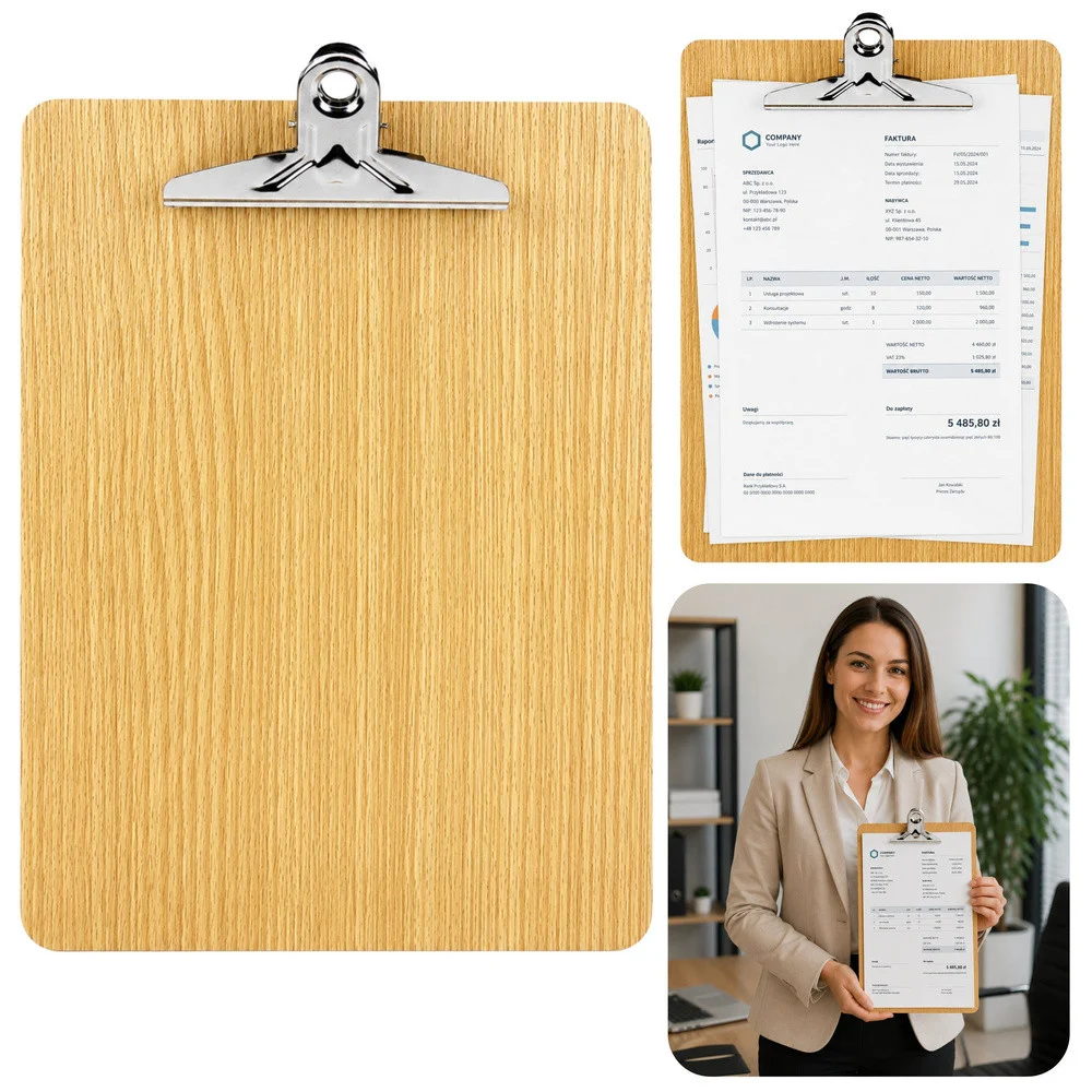 Drvena clipboard ploča A4 s kopčom_1