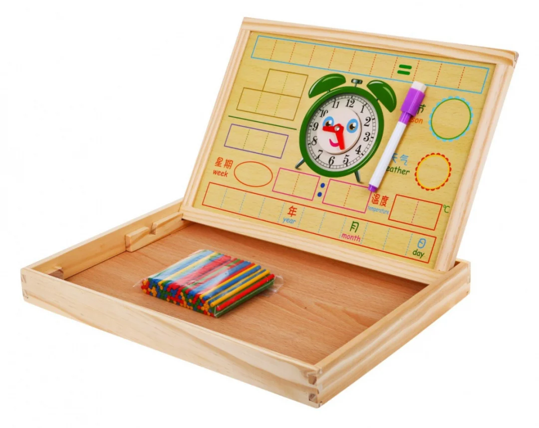 Drvena magnetska ploča za djecu 3+ edukativni set + pribor_5