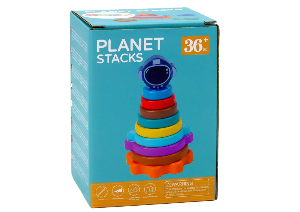 Drvena slagalica s piramidom Planeti Svemir 10 dijelova_4