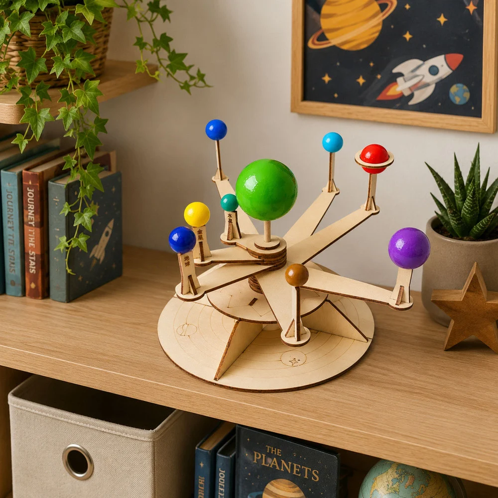 Drveni model planeta Sunčevog sustava - DIY edukativni komplet_3