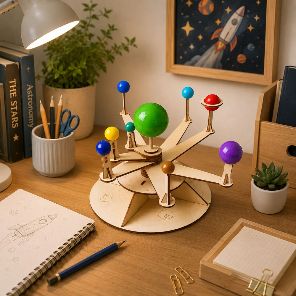 Drveni model planeta Sunčevog sustava - DIY edukativni komplet_7