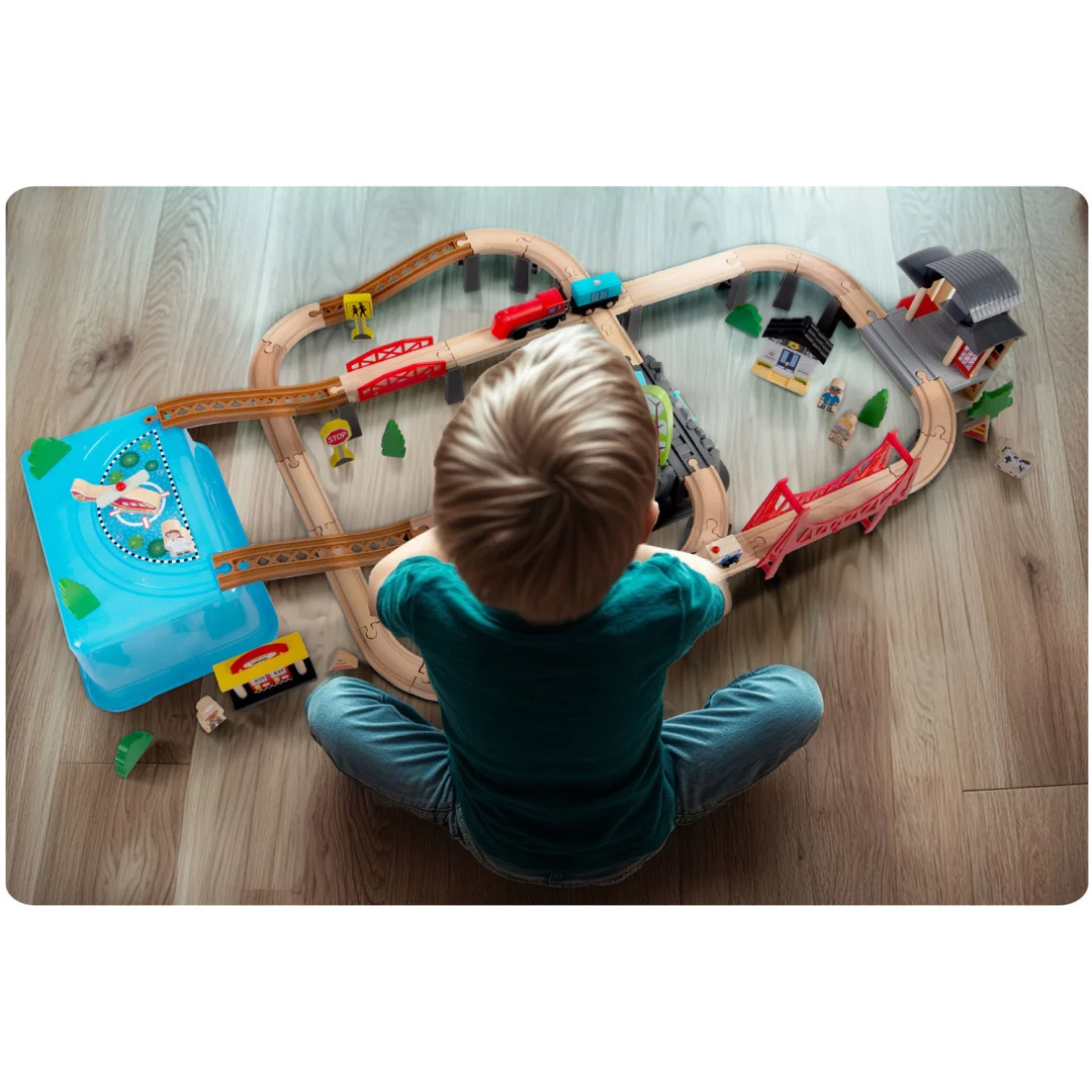 Drveni set gradskog vlaka Ricokids RK-879, 100 dijelova_12