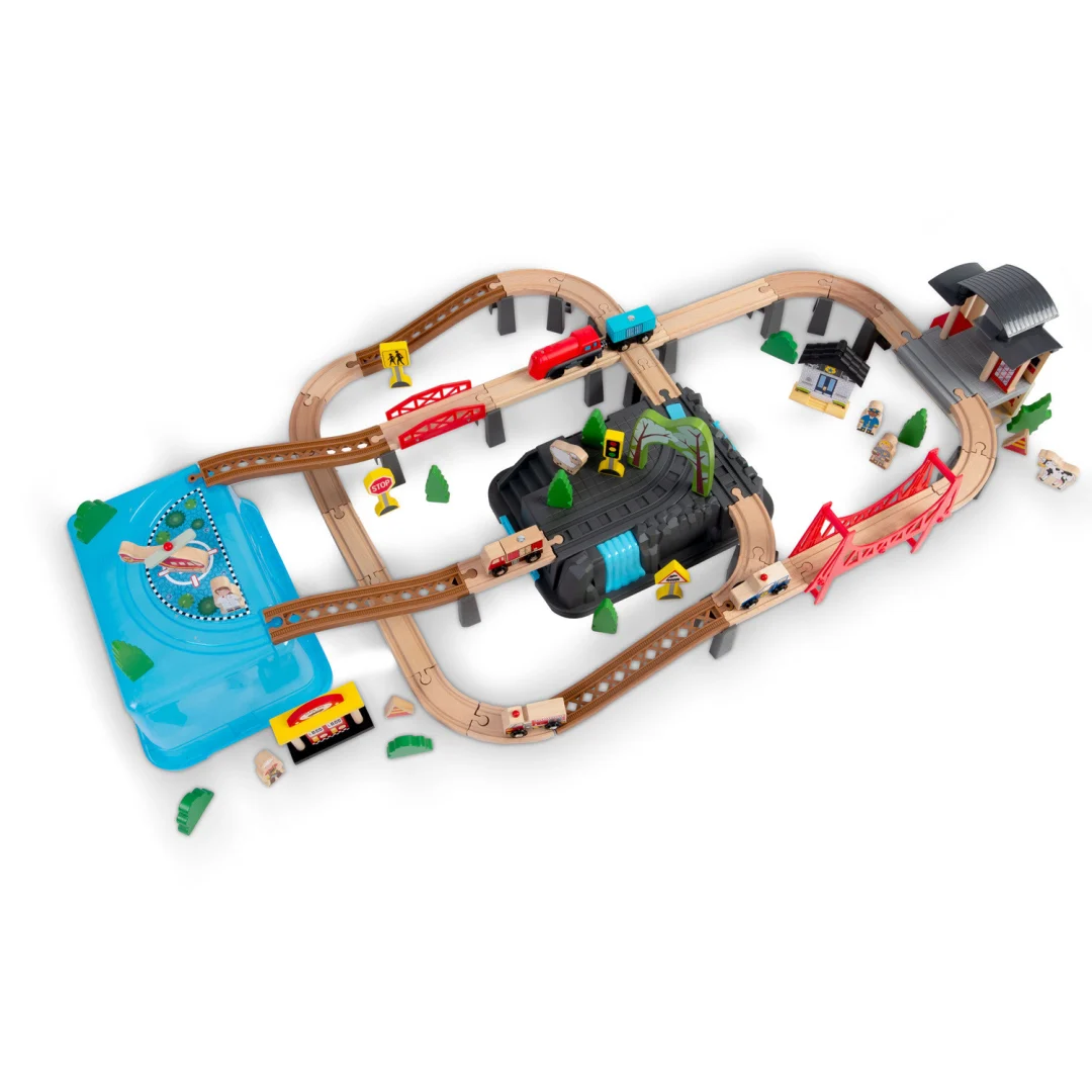Drveni set gradskog vlaka Ricokids RK-879, 100 dijelova_3