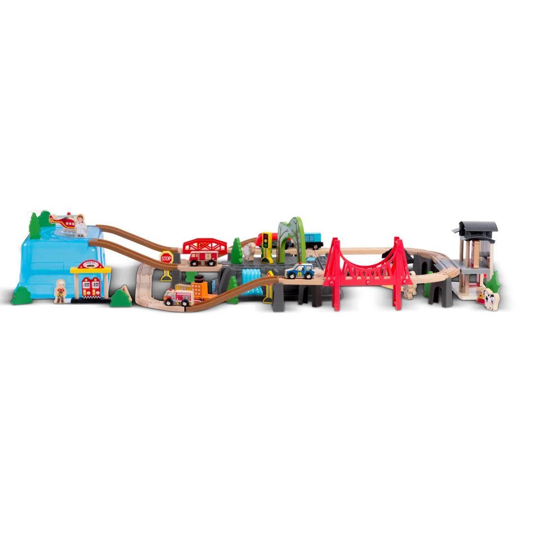 Drveni set gradskog vlaka Ricokids RK-879, 100 dijelova_4