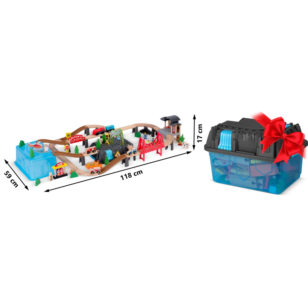 Drveni set gradskog vlaka Ricokids RK-879, 100 dijelova_7